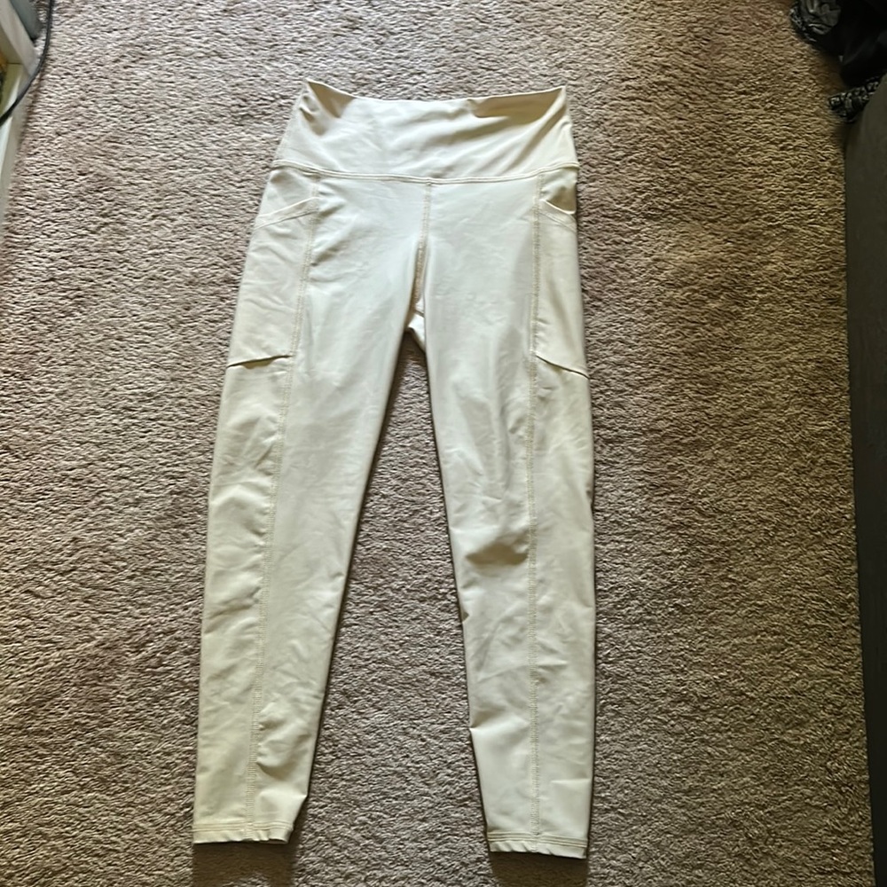 Koot cream leggings (color marshmallow), with pockets, size medium